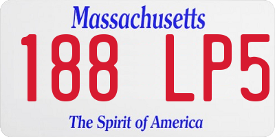 MA license plate 188LP5