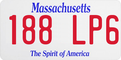 MA license plate 188LP6