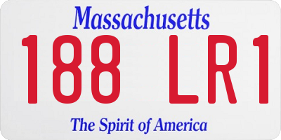MA license plate 188LR1