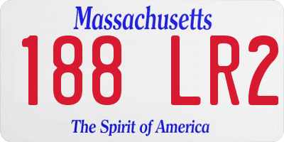 MA license plate 188LR2