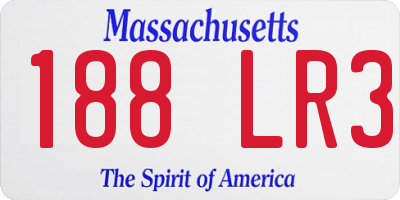 MA license plate 188LR3
