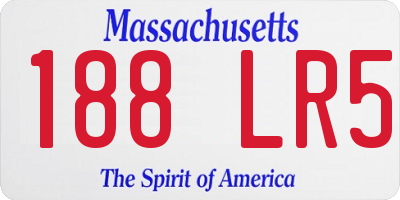 MA license plate 188LR5