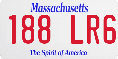 MA license plate 188LR6