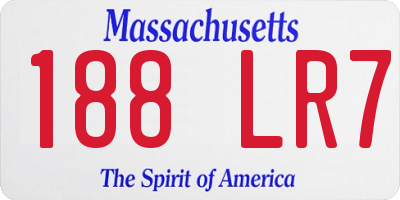 MA license plate 188LR7