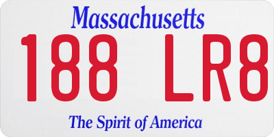 MA license plate 188LR8