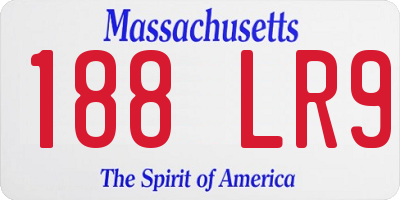 MA license plate 188LR9