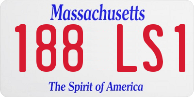 MA license plate 188LS1