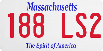 MA license plate 188LS2