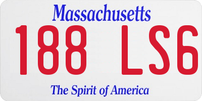 MA license plate 188LS6