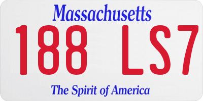 MA license plate 188LS7