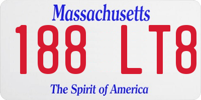 MA license plate 188LT8