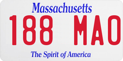 MA license plate 188MA0