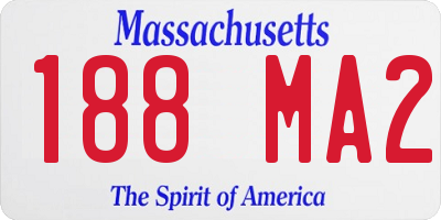 MA license plate 188MA2