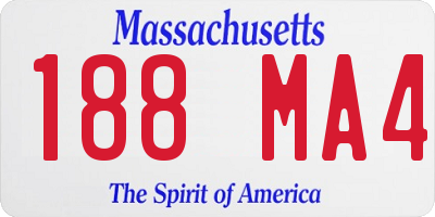 MA license plate 188MA4