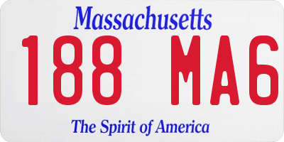 MA license plate 188MA6