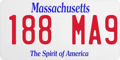 MA license plate 188MA9