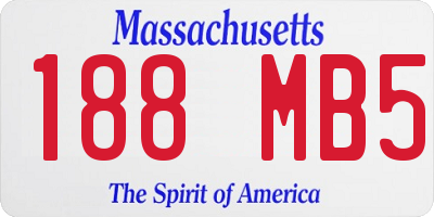 MA license plate 188MB5