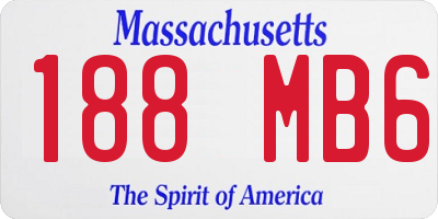 MA license plate 188MB6