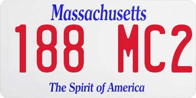MA license plate 188MC2