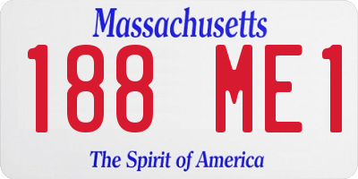 MA license plate 188ME1