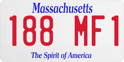 MA license plate 188MF1