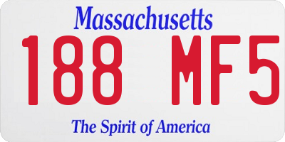 MA license plate 188MF5
