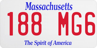 MA license plate 188MG6