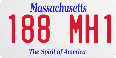 MA license plate 188MH1