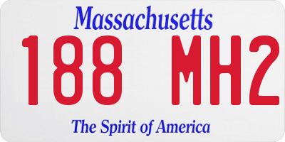 MA license plate 188MH2
