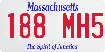 MA license plate 188MH5