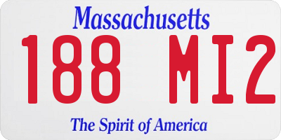 MA license plate 188MI2