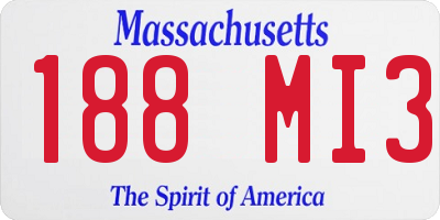 MA license plate 188MI3
