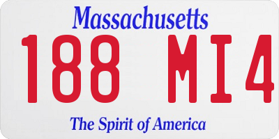 MA license plate 188MI4