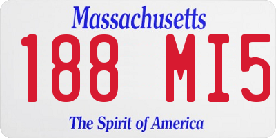 MA license plate 188MI5