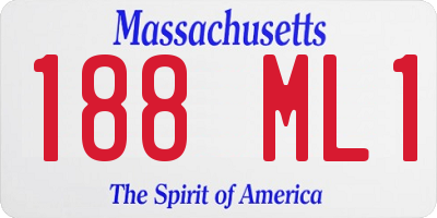 MA license plate 188ML1