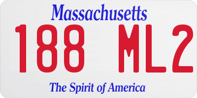 MA license plate 188ML2