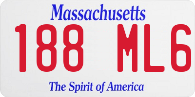 MA license plate 188ML6