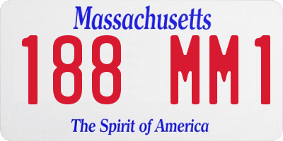 MA license plate 188MM1
