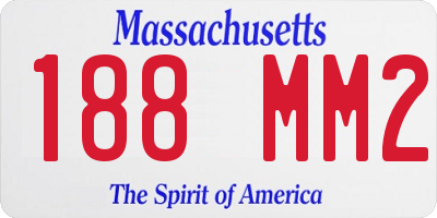 MA license plate 188MM2