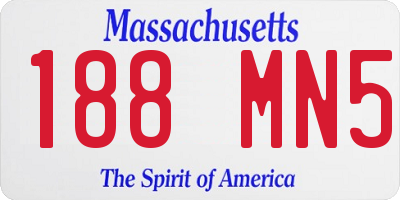 MA license plate 188MN5