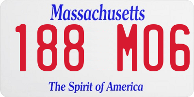 MA license plate 188MO6