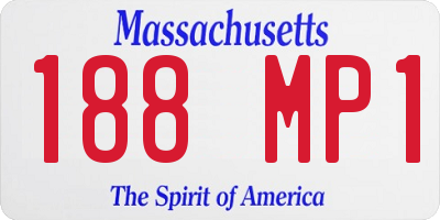 MA license plate 188MP1