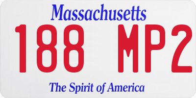 MA license plate 188MP2