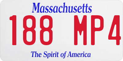 MA license plate 188MP4