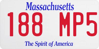 MA license plate 188MP5