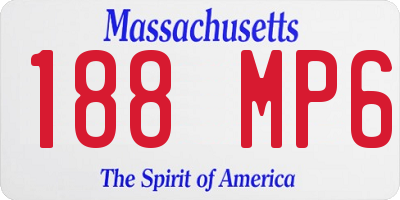 MA license plate 188MP6