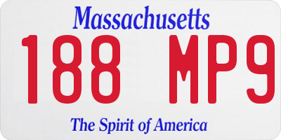 MA license plate 188MP9