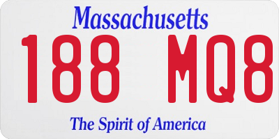MA license plate 188MQ8
