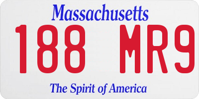 MA license plate 188MR9