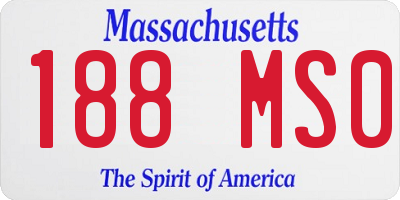 MA license plate 188MS0